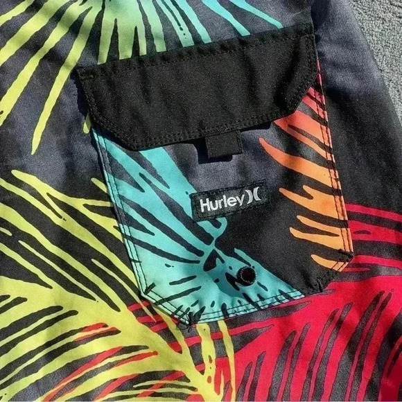 HURLEY Tropical Surf Board shorts/ Swim Trunks - Size 30 - Picture 7 of 9